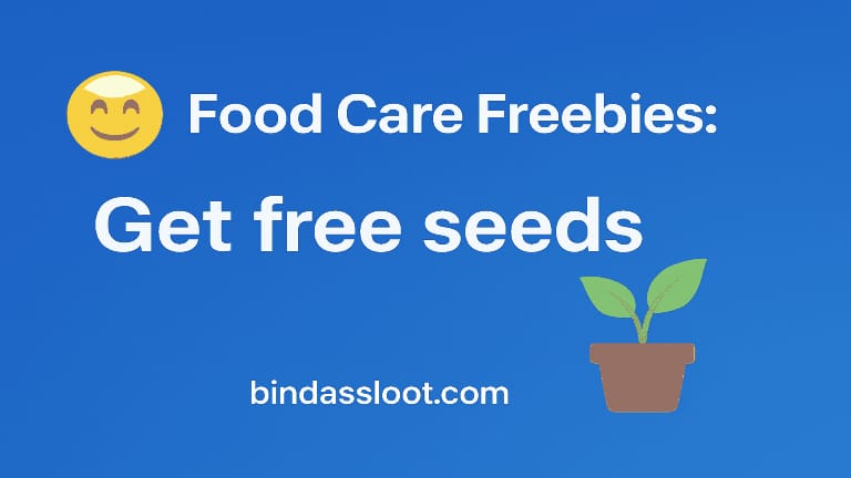 Food Care free seeds sample pack with various vegetable and flower seeds for gardening.