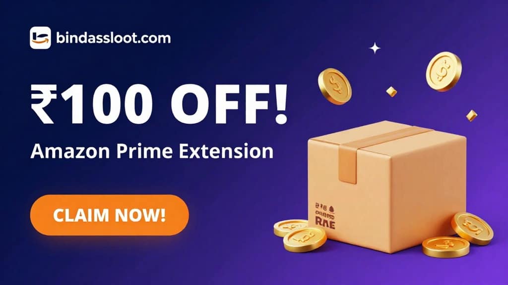 Amazon Prime Offer banner showing discount on membership extension