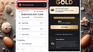A user activating the Zomato Gold Membership for ₹1 on their smartphone.