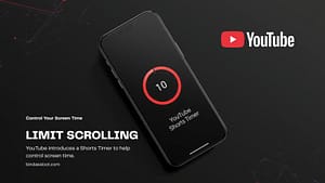 A smartphone screen showing the App Time Limit Feature settings to reduce screen time.
