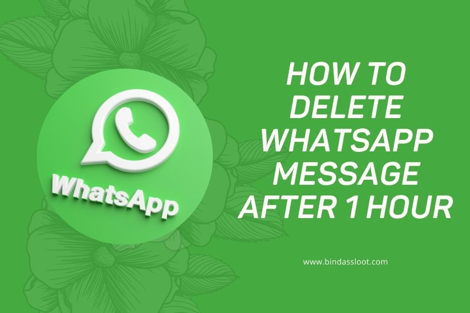 HOW TO DELETE WHATSAPP MESSAGE AFTER 1 HOUR