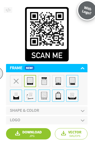 Wi-Fi QR code